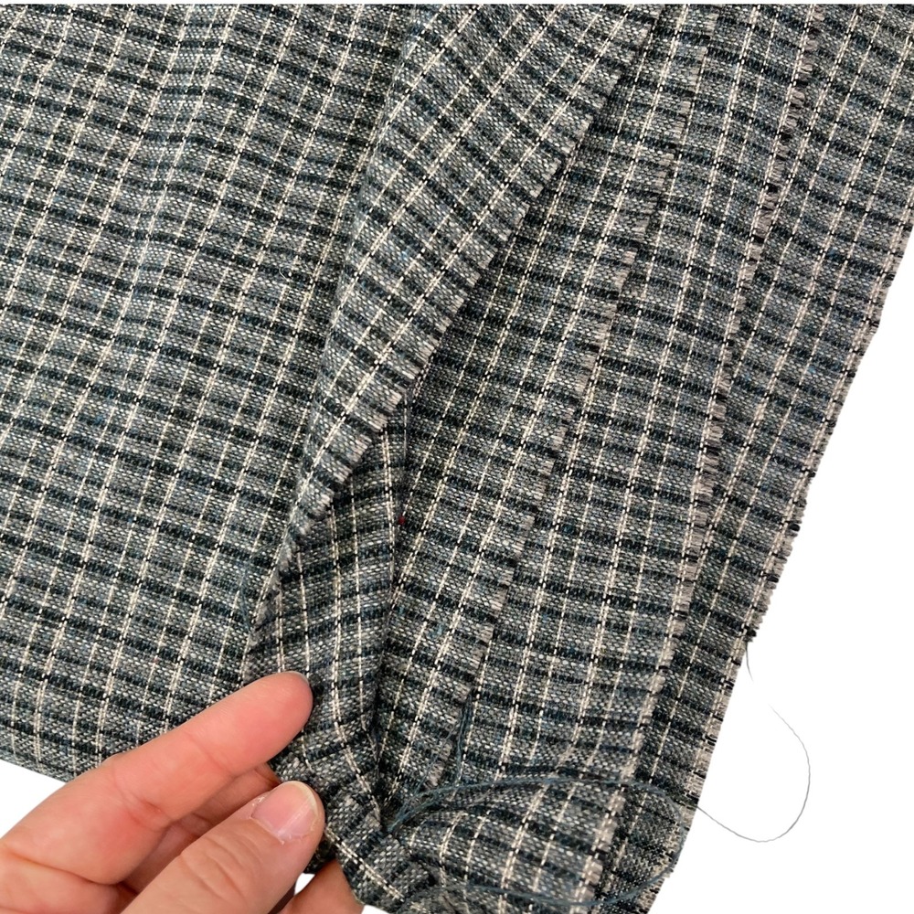 Unbranded 56x54 Blue Grey Plaid Woven Upholstery Fabric Textile Home‎ Decor DIY